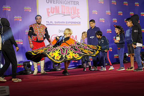 Kids trying Tanoura dance during the 43rd Gulf News Overnighter Fun Drive. Photo: Virendra Saklani/Gulf News