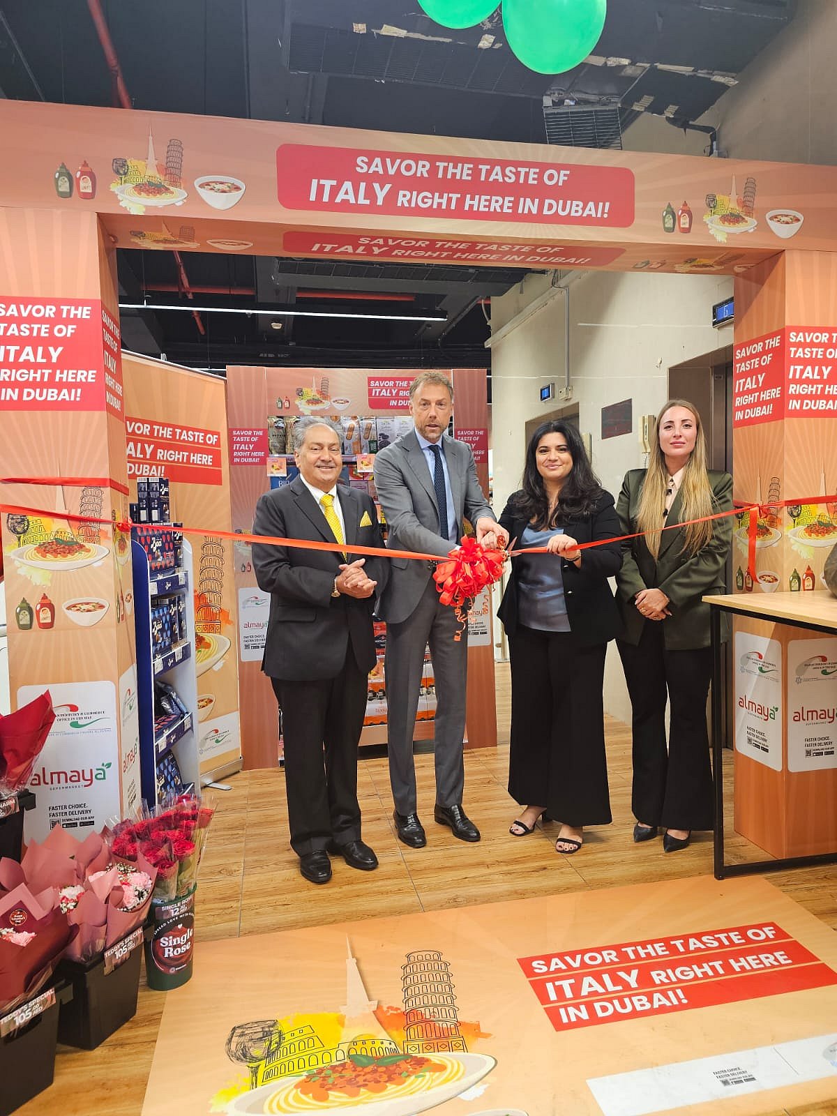 Kamal Vachani, Group Director & Partner of Al Maya Group, and Edoardo Napoli, Consul General of Italy in Dubai, during the exclusive launch of fresh Italian products at its Al Murooj branch