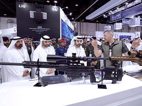 During the tour, Sheikh Hamdan visited several pavilions, interacting with both local and international exhibitors.