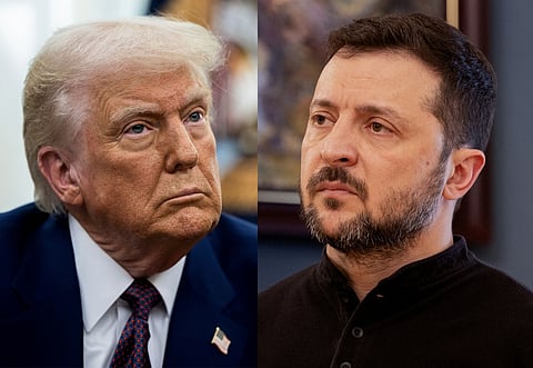 US President Donald Trump and Ukrainian President Volodymyr Zelensky.