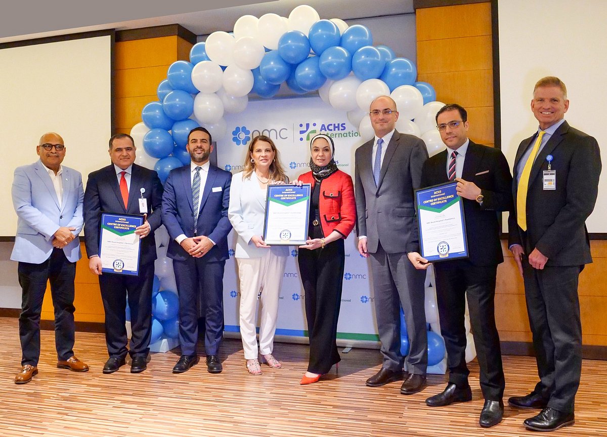The ceremony celebrating the ACHSI accreditation was attended by Mounir Sankary, Deputy Consul-General of Australia and Trade and Investment Commissioner in Dubai; Dr Zaka ullah Khan, Chief Clinical Officer from NMC Healthcare; and Kim Jones, International Assessor from ACHSI