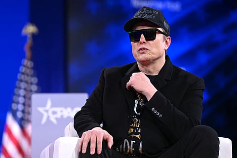 Elon Musk speaks during the annual Conservative Political Action Conference (CPAC) at the Gaylord National Resort & Convention Center at National Harbor in Oxon Hill, Maryland, on February 20, 2025.