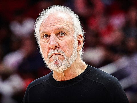 San Antonio Spurs' Hall of Fame coach Gregg Popovich