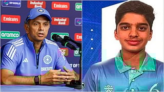 The father-son duo of Rahul Dravid and Anvay