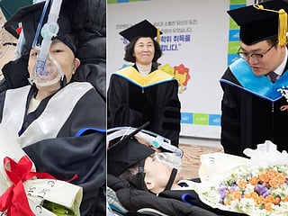 South Korean man completes master’s degree despite being paralysed