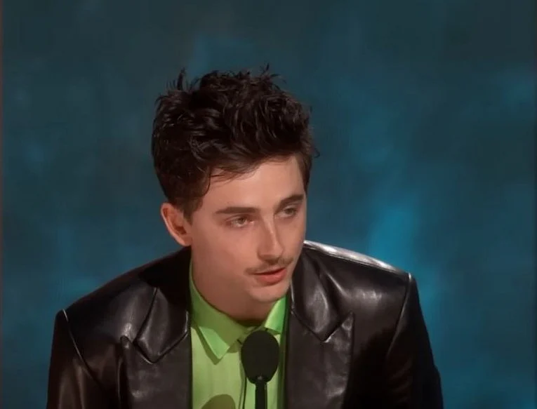 Timothy Chalamet at the Screen Actors Guild Awards after winning the award for his portrayal of Bob Dylan: The actor said that he wanted to be 'one of the greats'. 