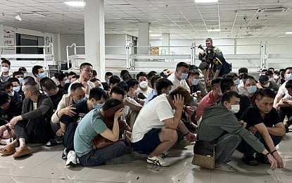 A raid by authorities in Pasay yielded more than 400 foreigners involved n running an illegal offshore gaming operation. Such operations were ordered shut last year by President Ferdinand Marcos Jr.