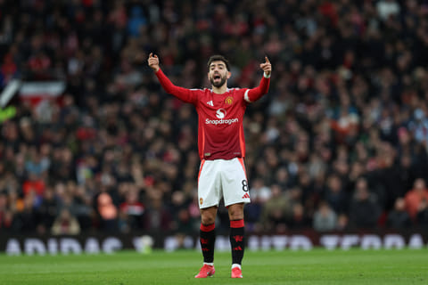 The Portuguese midfielder gave United the lead with a signature free-kick just before halftime
