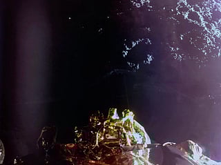 In first, private US spaceship lands upright on Moon