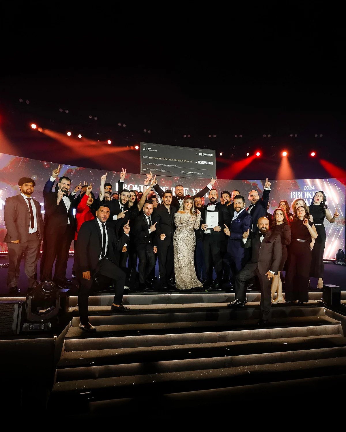 Nationwide Middle East Properties team at RAK Properties Awards 2024