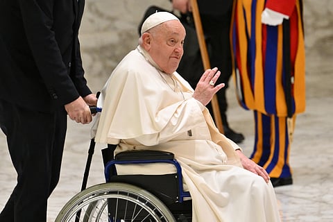 Pope Francis was admitted to Rome's Gemelli hospital on February 14 with bronchitis.