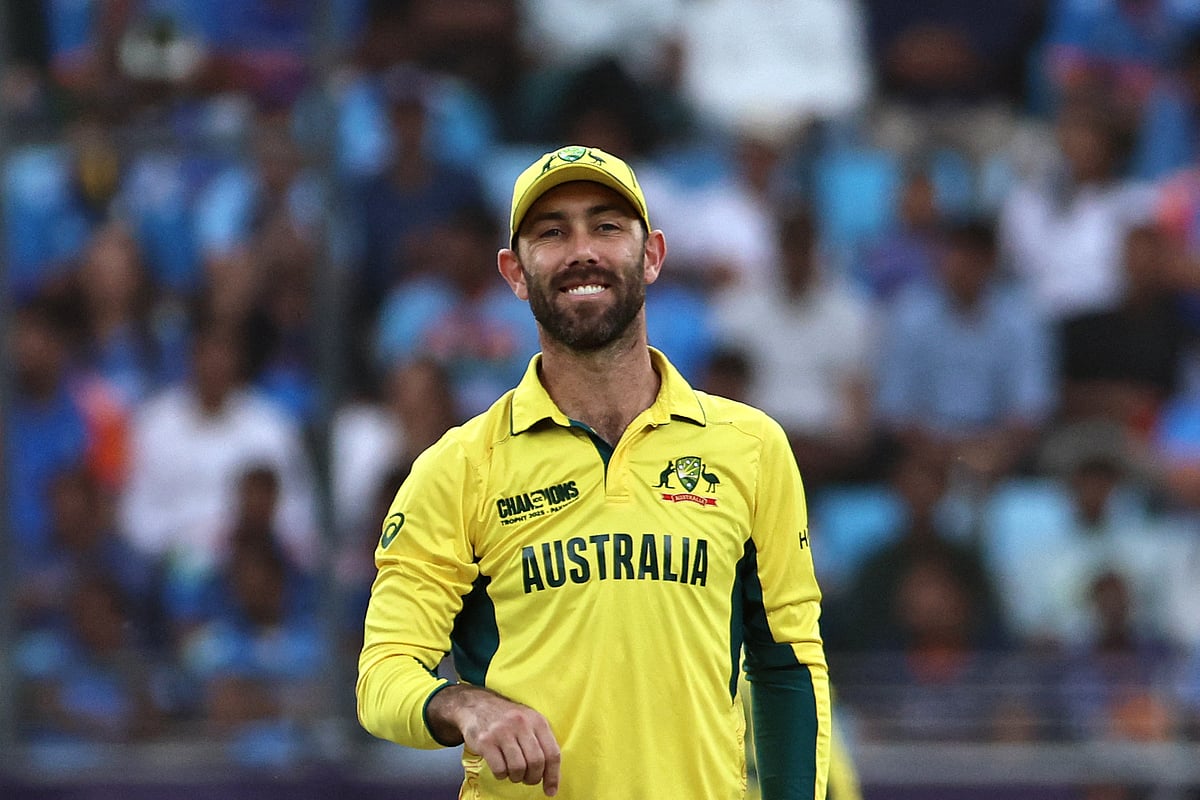 Australia's Glenn Maxwell gestures while fielding during the ICC Champions Trophy in Dubai in March.