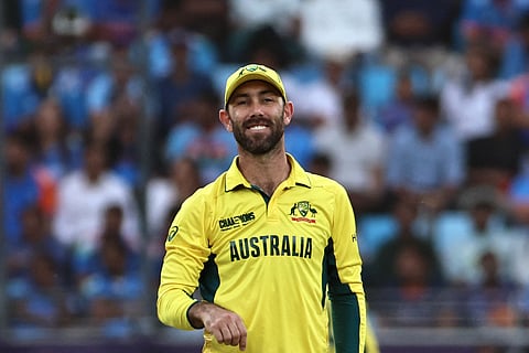 Australia's Glenn Maxwell gestures while fielding during the ICC Champions Trophy in Dubai in March.