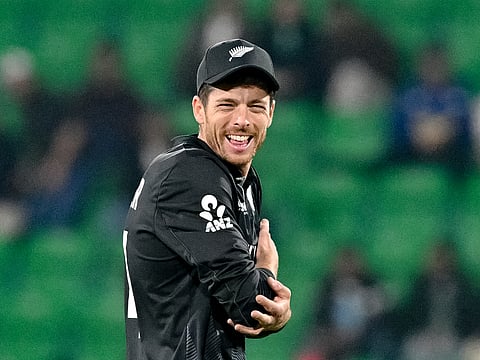 New Zealand's captain Mitchell Santner 