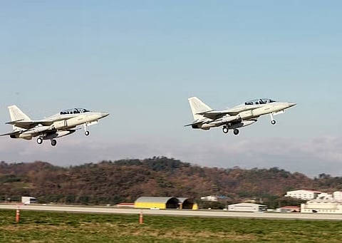 Two of the Philippine Air Force’s FA-50PH fighter jets.
