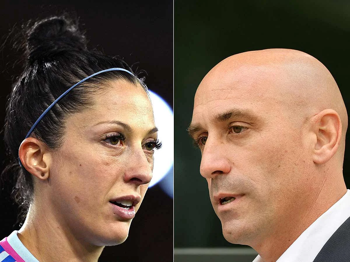 Jenni Hermoso and Luis Rubiales. 