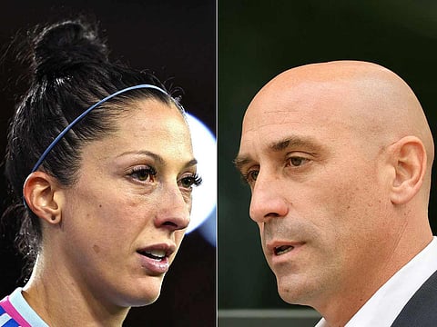 Jenni Hermoso and Luis Rubiales. 