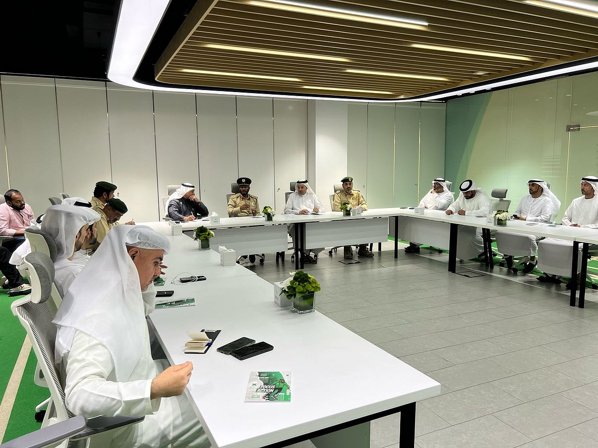 Dubai Events Security Committee's meeting to discuss final security preparations for the India-New Zealand Champsions Trophy final at Dubai Stadium