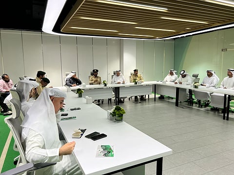 Dubai Events Security Committee's meeting to discuss final security preparations for the India-New Zealand Champsions Trophy final at Dubai Stadium