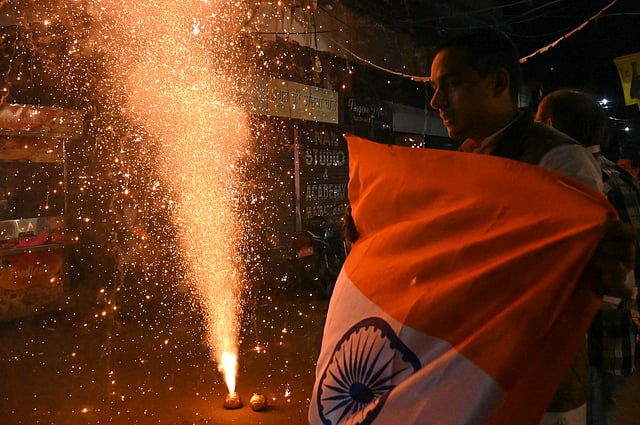 Street celebrations after India win Champions Trophy final