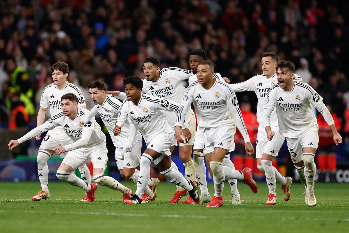 Real Madrid celebrate their victory