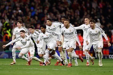 Real Madrid celebrate their victory