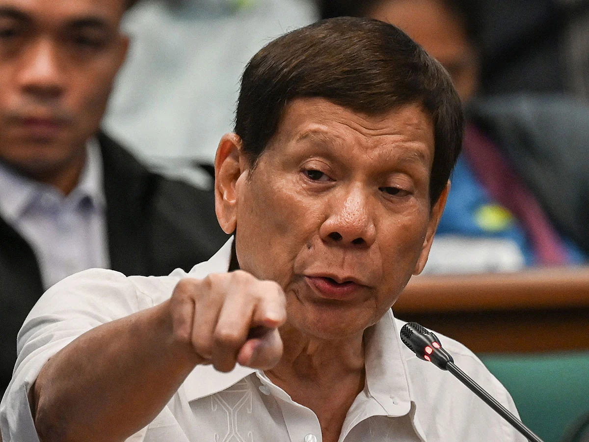 Former Philippine president Rodrigo Duterte.