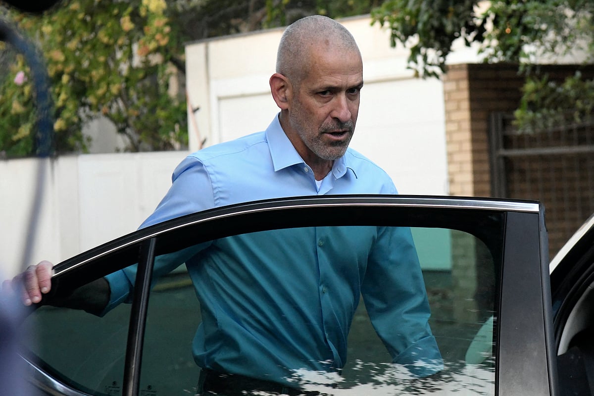 Ronen Bar, new chief of the Israel Security Agency (also known as Shabak or Shin Bet), enters a vehicle at an undisclosed location in central Israel on October 11, 2021.