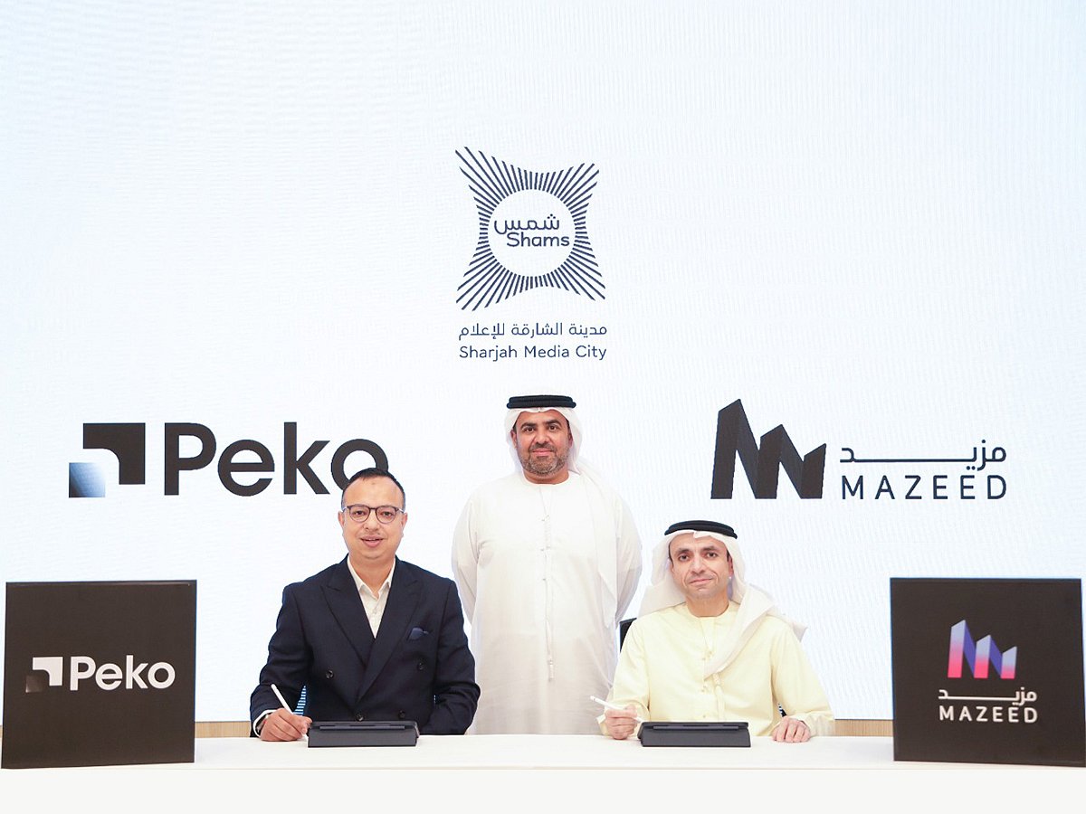 Rashid Abdullah Al Obad, Director of Sharjah Media City, at Mazeed launch announcement