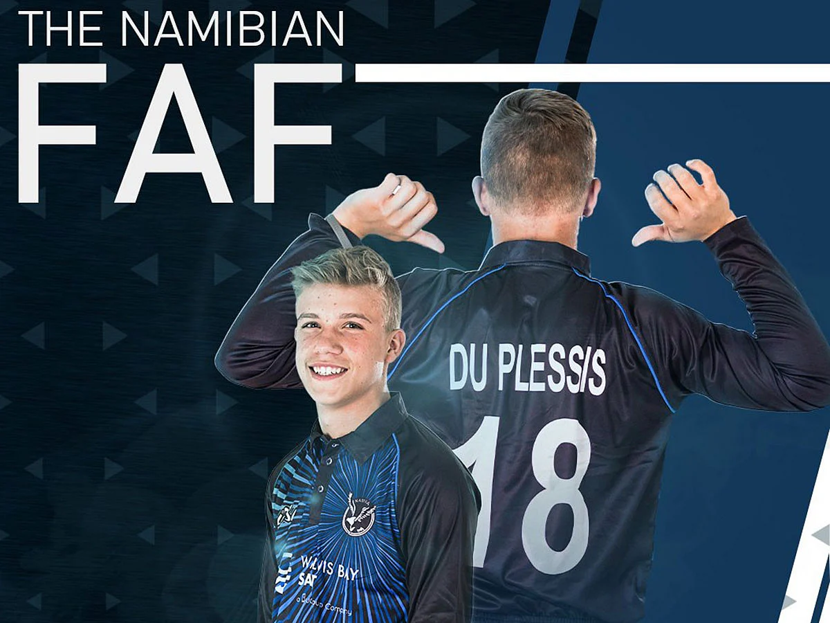 Namibia's Faf du Plessis, who has been named the captain of the Under-19 team for the 2026 World Cup qualifiers.