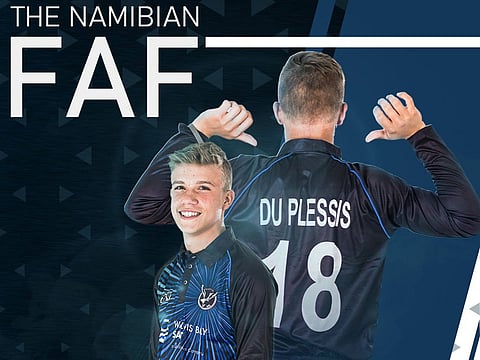 Namibia's Faf du Plessis, who has been named the captain of the Under-19 team for the 2026 World Cup qualifiers.