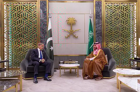 Saudi Crown Prince Mohammed bin Salman and Pakistani Prime MInister Shehbaz Khan discussed bilateral ties and cooperation between the two countries.