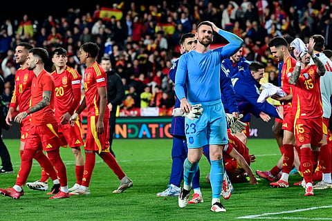 Spain celebrate victory