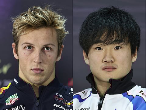 Red Bull Racing's New Zealand driver Liam Lawson (left) has been replaced by Yuki Tsunoda after just two races.
