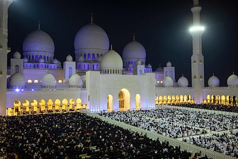 Thousands of worshippers gather in prayer at Sheikh Zayed Grand Mosque in Abu Dhabi on Wednesday night at mosques worldwide to observe Lailatul Qadr, also known as the Night of Power, a significant night in the Islamic calendar. This night, falling during the last ten days of Ramadan, holds significant spiritual importance for Muslims and is marked by special prayers, reflections, and seeking divine blessings.
Lailatul Qadr, often the night when the Quran was revealed to Prophet Muhammad (PBUH), is considered one of the holiest nights of the year. According to Islamic tradition, it is the night when God's mercy, forgiveness, and blessings are abundant, and the prayers of the faithful are answered.