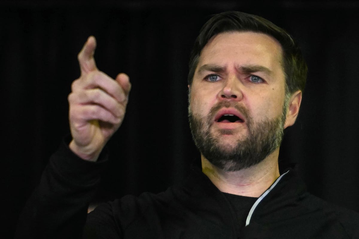 US Vice President JD Vance speaks at the US military's Pituffik Space Base in Greenland on March 28, 2025.
