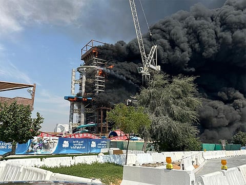 Abu Dhabi authorities contain fire near Yas Waterworld on Yas Island