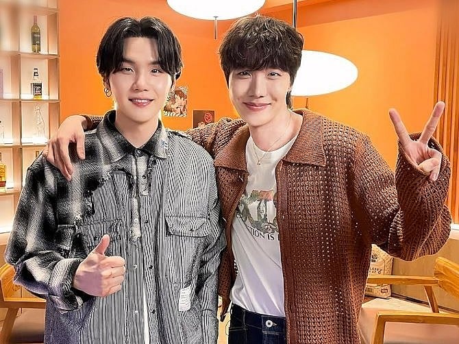 Suga and J-Hope from BTS