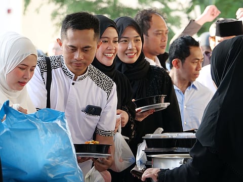Indonesian expats savoured the traditional delicacies at the embassy on Sunday.