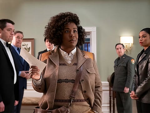 Uzo Aduba from a still from The Residence, out on Netflix now