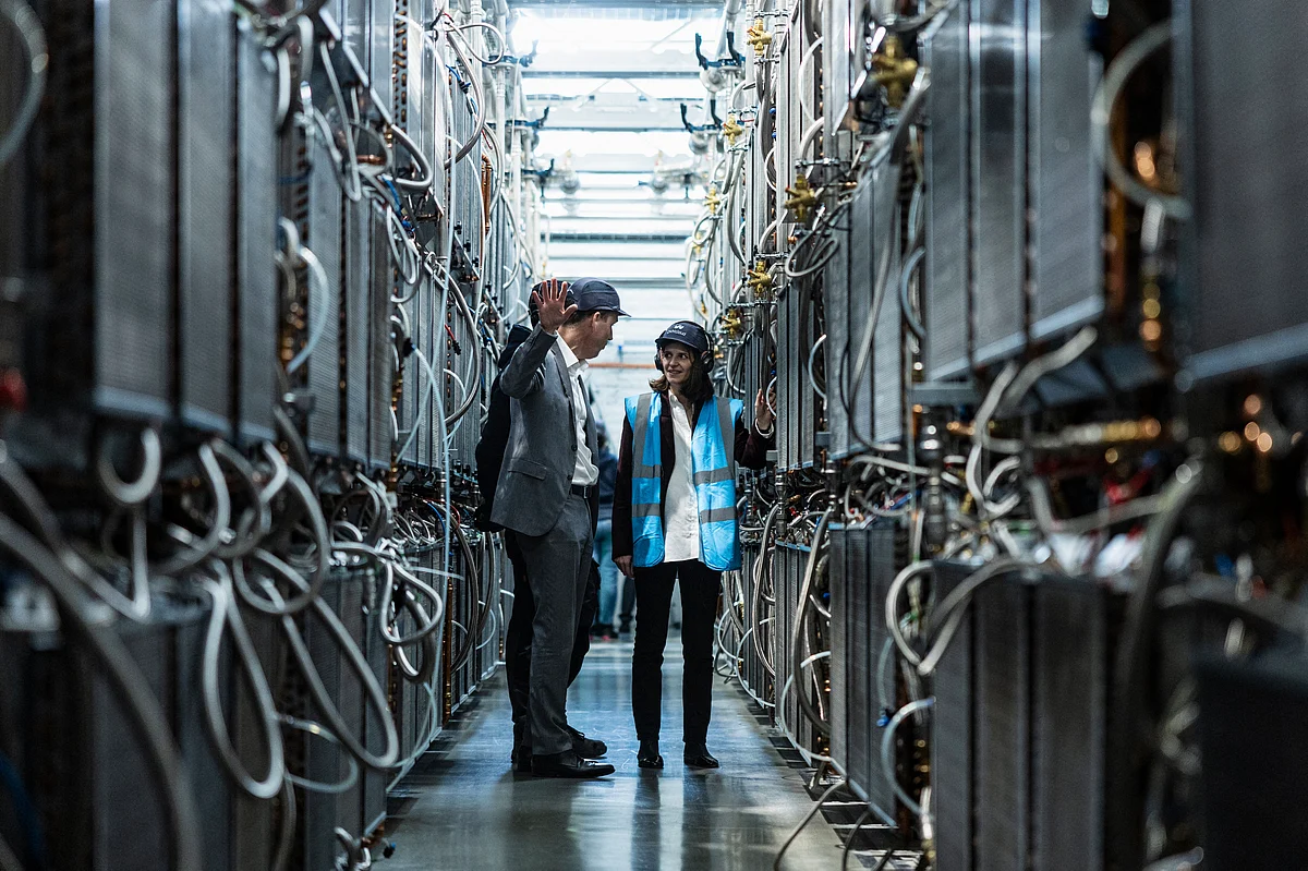 Inside a data centre of French company OVHcloud in Roubaix, northern France on April 3, 2025.