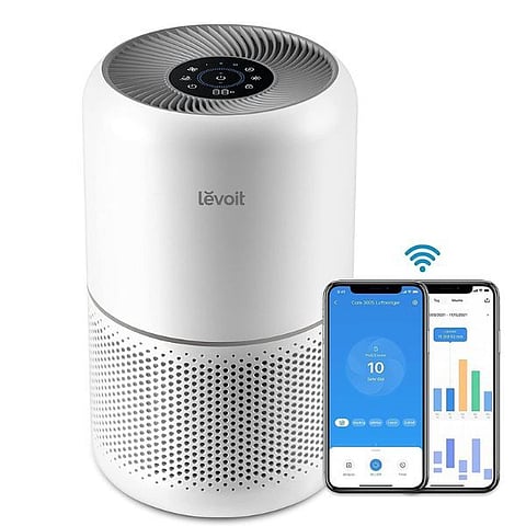 Breathe easy with the Levoit Smart 300S Air Purifier, your friend against airborne troubles like pollen, dust, and odors