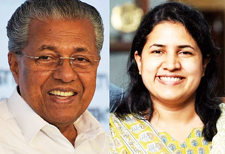 Kerala Chief Minister Pinarayi Vijayan and his duthter Veena Vijayan