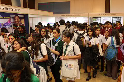 Students from various UAE schools exploring courses at the Edufair's October edition 