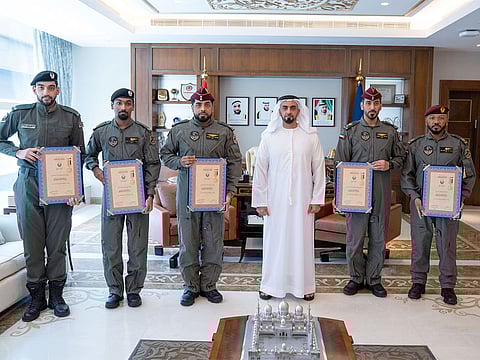 Saif bin Zayed honours ‘Interior Falcons’ personnel for saving 9 lives after boat capsized at sea