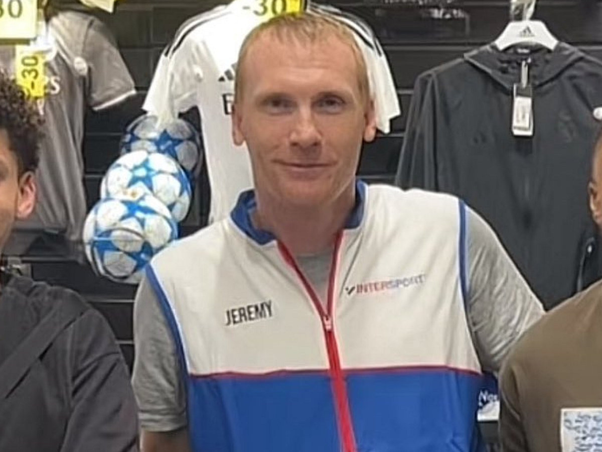 Matthieu was pictured at Intersport