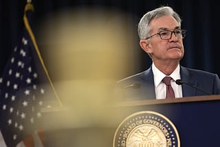 Federal Reserve Board Chairman Jerome Powell speaks during a news conference in Washington, DC. 