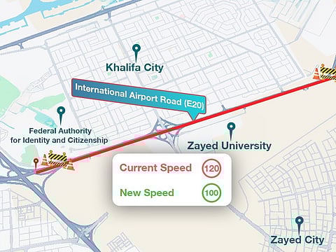 Abu Dhabi announces new speed limit on two major highways