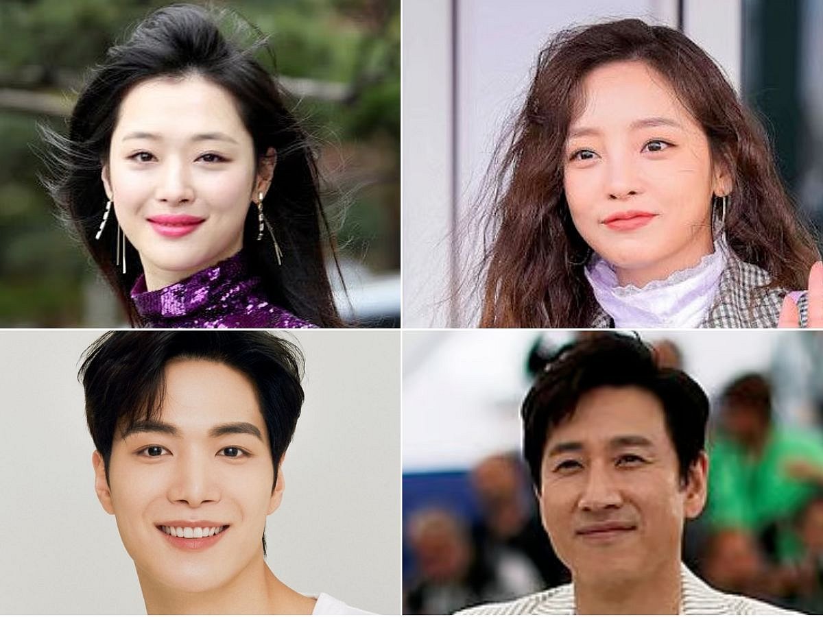 South Korean idols are often scouted at a young age and undergo years of strict training under contracts that often limit their freedom. 
Clockwise from top, left: Sulli; Goo Hara; Kim Jonghyun; Lee Sun-kyun. 