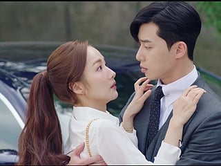 Park Min-young and Park Seo-joon in What's Wrong With Secretary Kim. 
